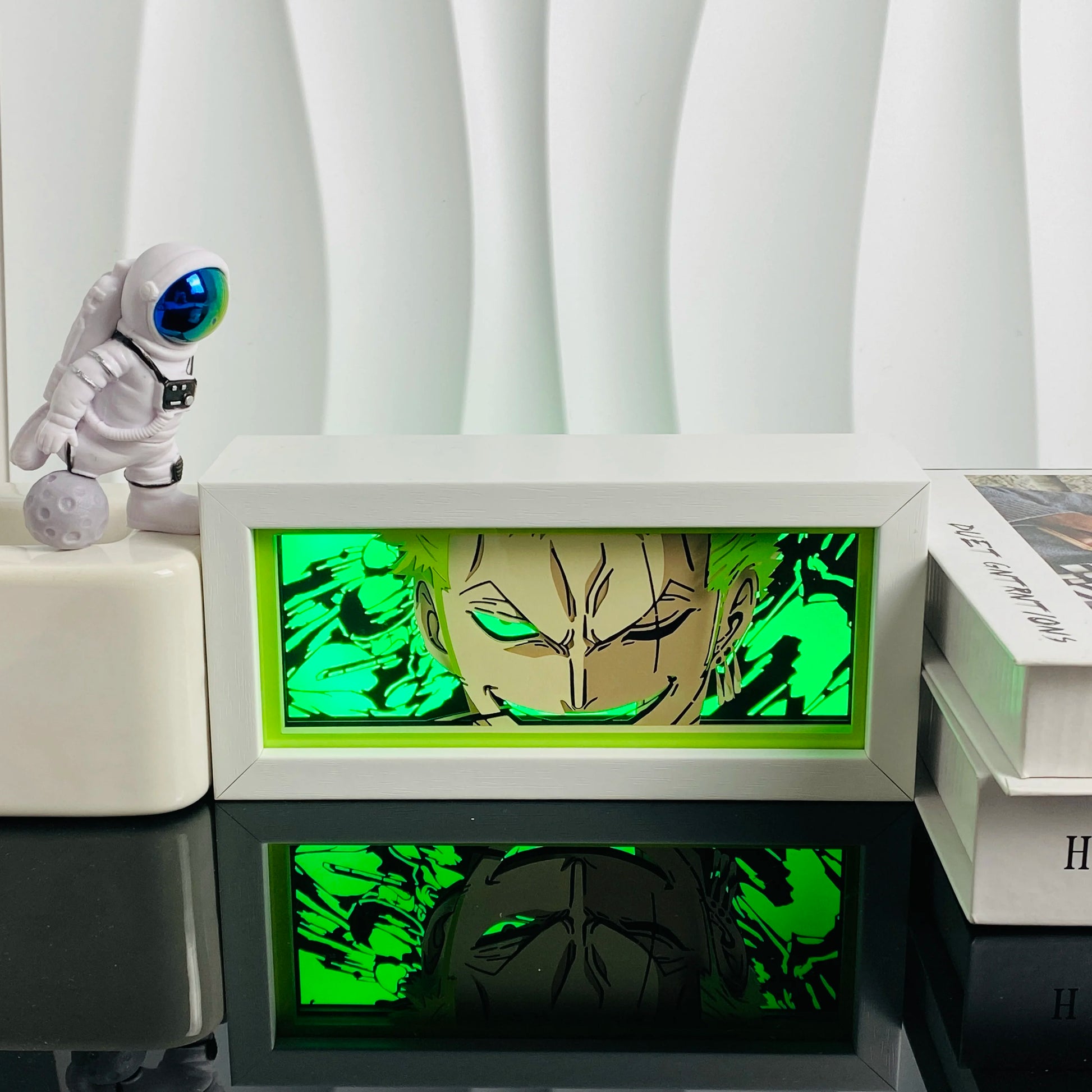 3D Anime Shadow Lightbox – LED Night Light with Wood Frame for Bedroom Decor & Gifts