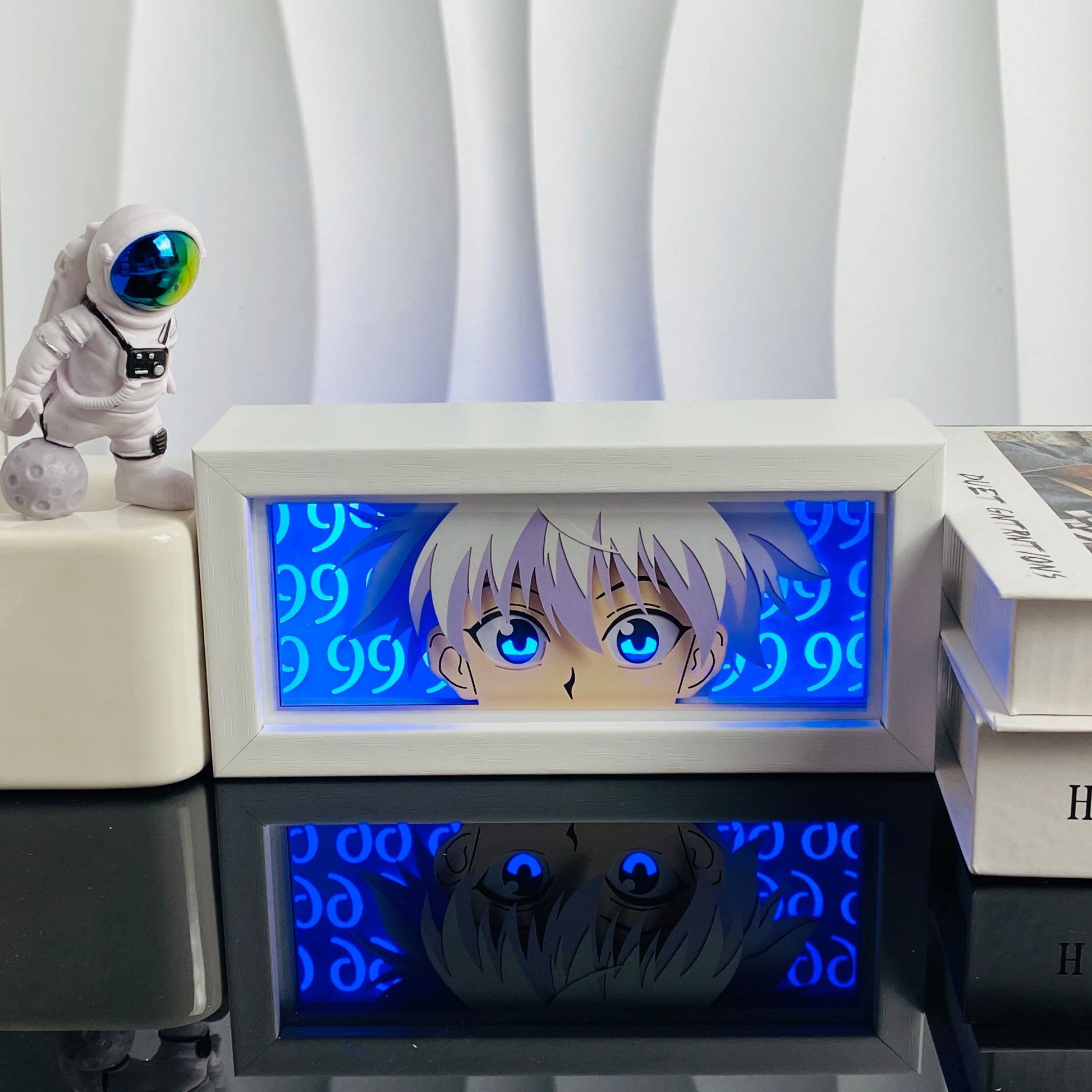 3D Anime Shadow Lightbox – LED Night Light with Wood Frame for Bedroom Decor & Gifts